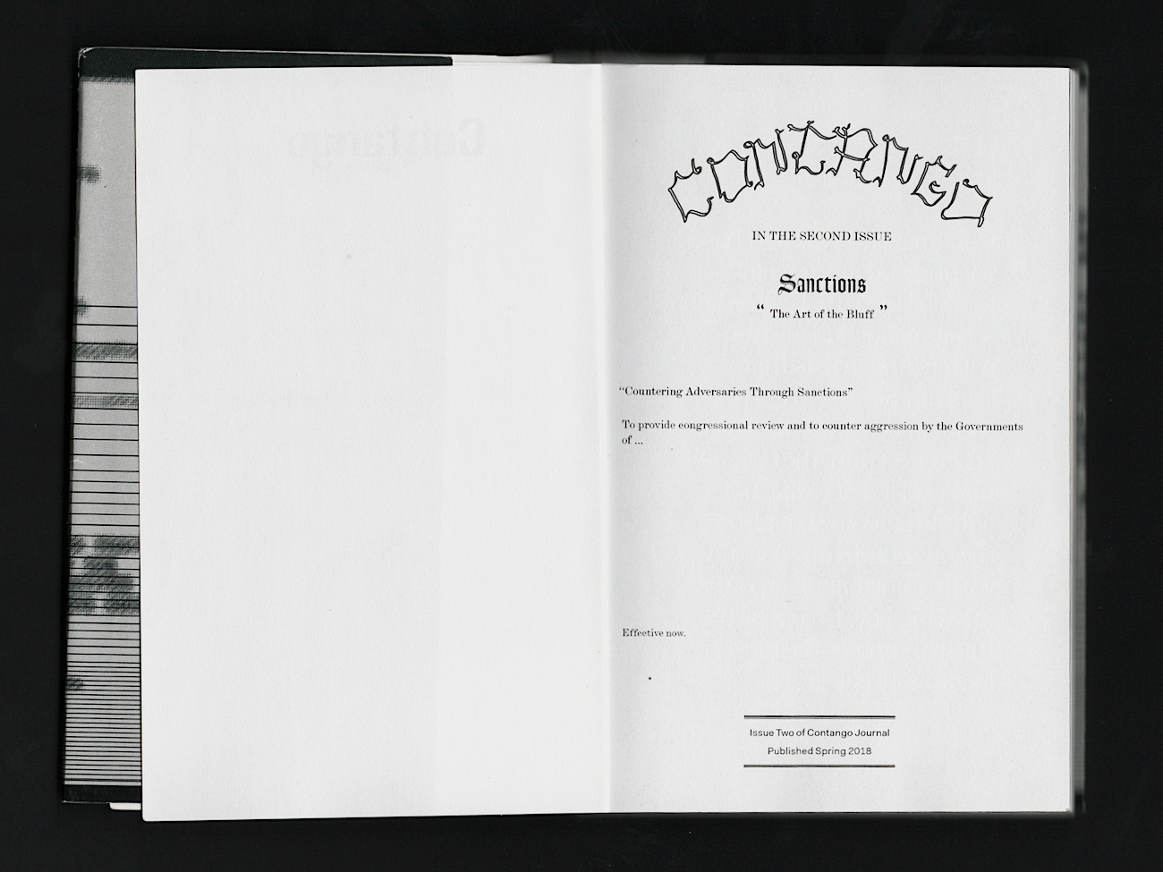 Contango Journal Issue 2 — Sanctions interior