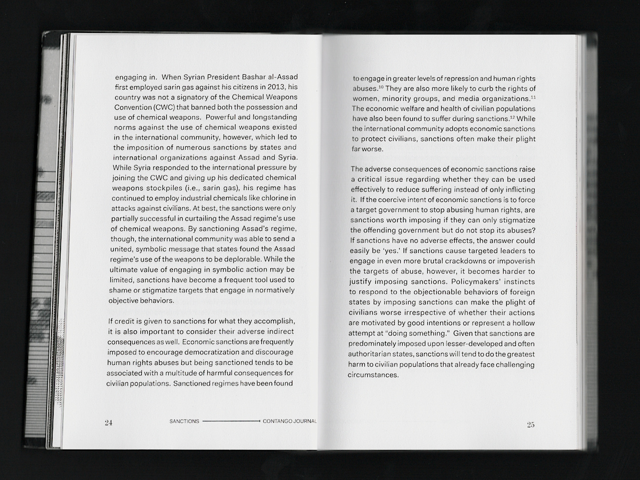 Contango Journal Issue 2 — Sanctions interior