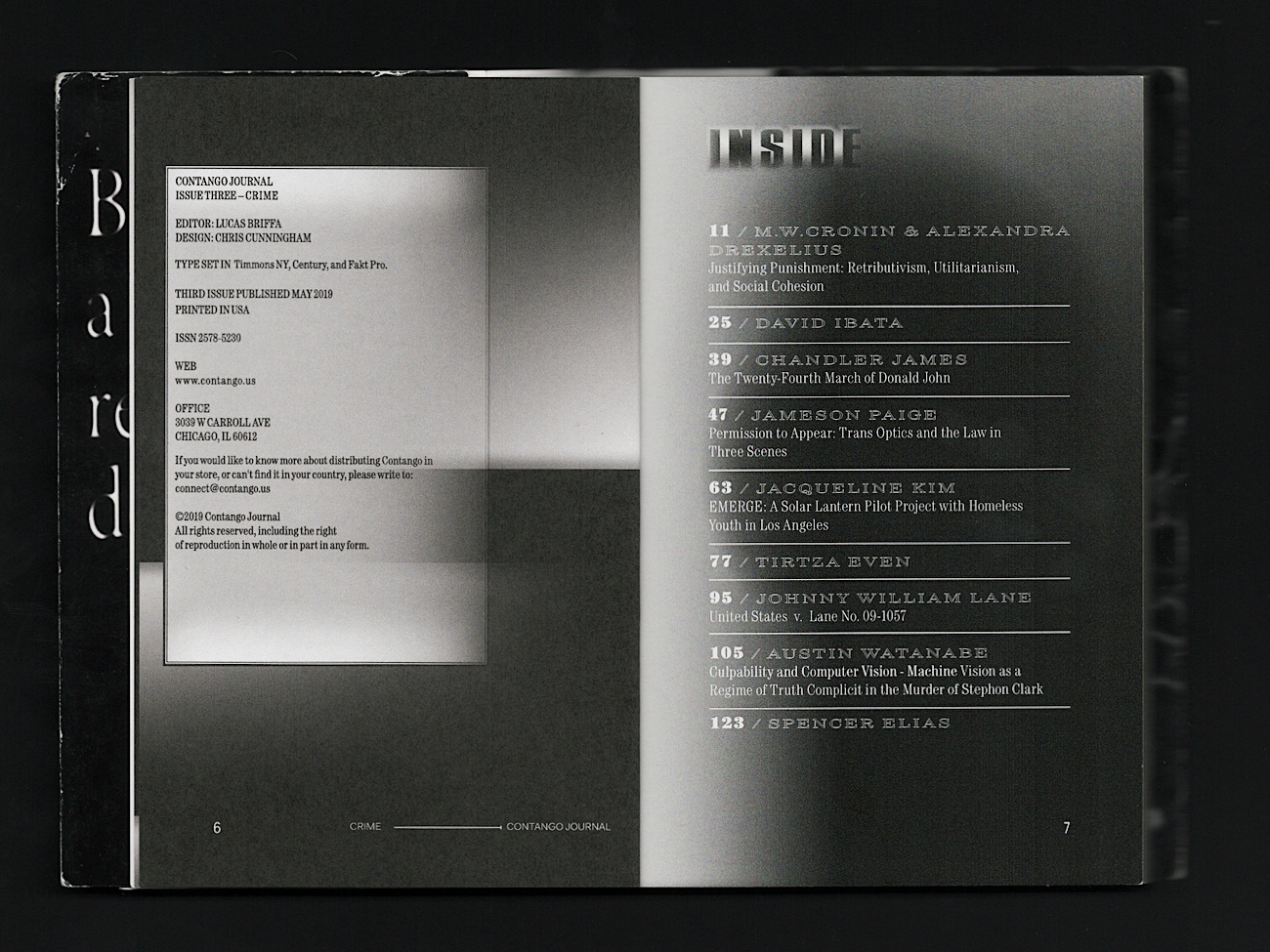 Contango Journal Issue 3 — Crime interior