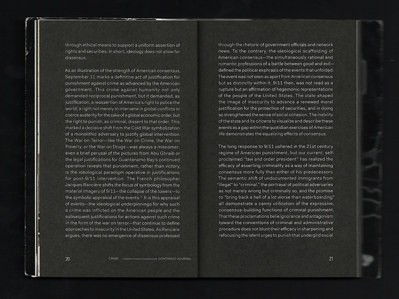 Contango Journal Issue 3 — Crime interior